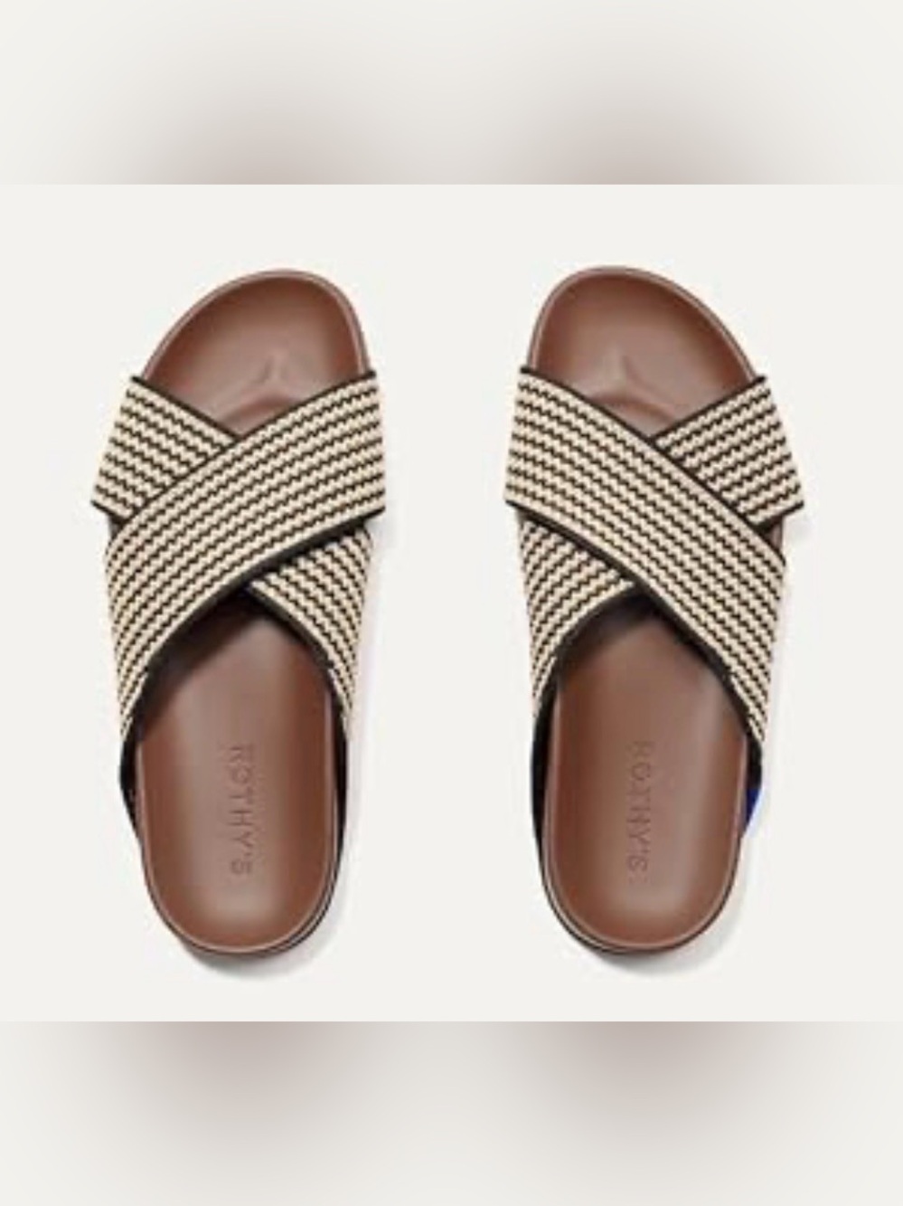 Rothy’s Weekend Slide - Toffee Stripe